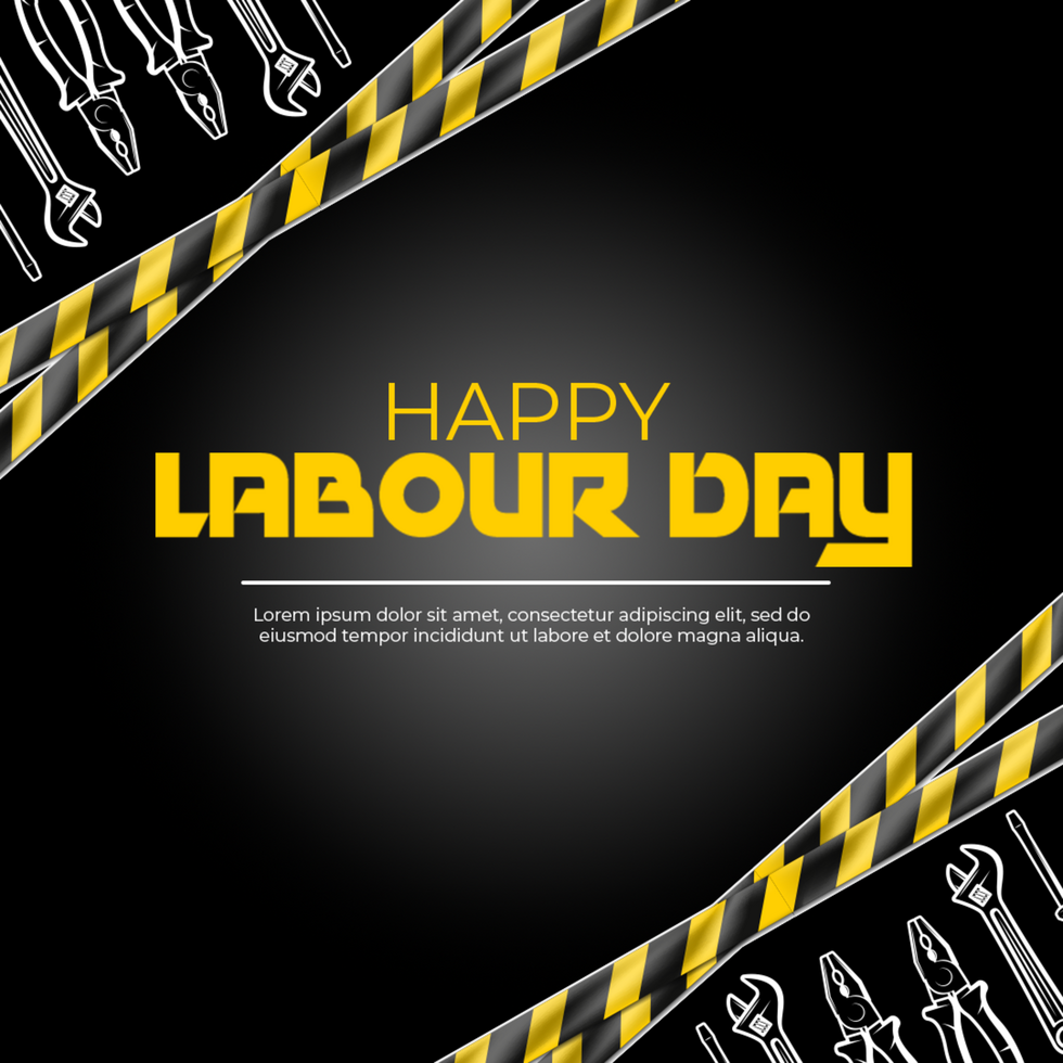 Elegant Labor Day Design for Social Media psd