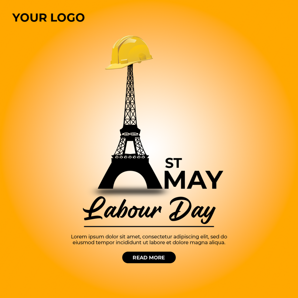 Social Media Banner Template Design for 1st May Labor Day psd