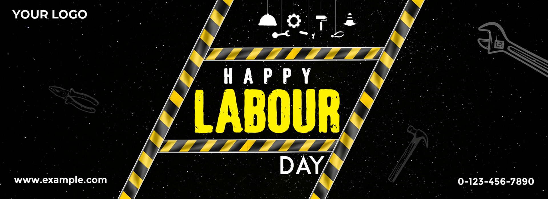 Work in Progress Labor Day Banner Design Template for Social Media psd