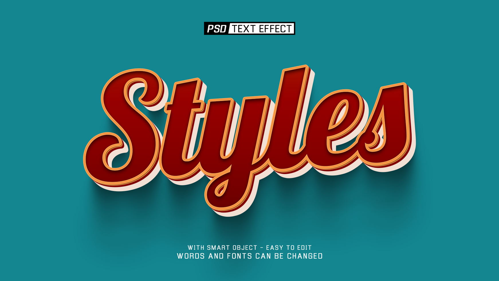 styles 3d text effect psd
