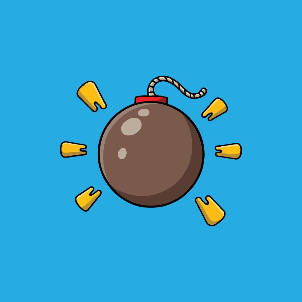 Bomb floating icon vector