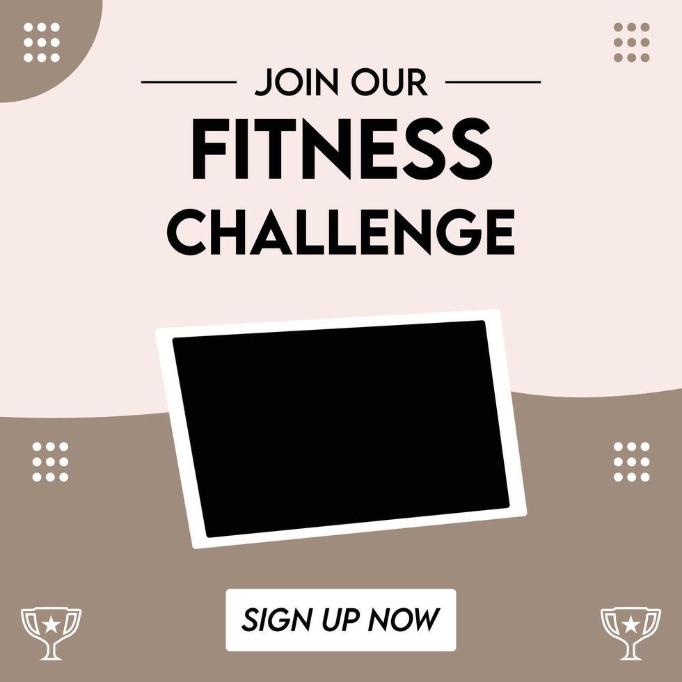 New Design a Fitness Challenge Flyer vector