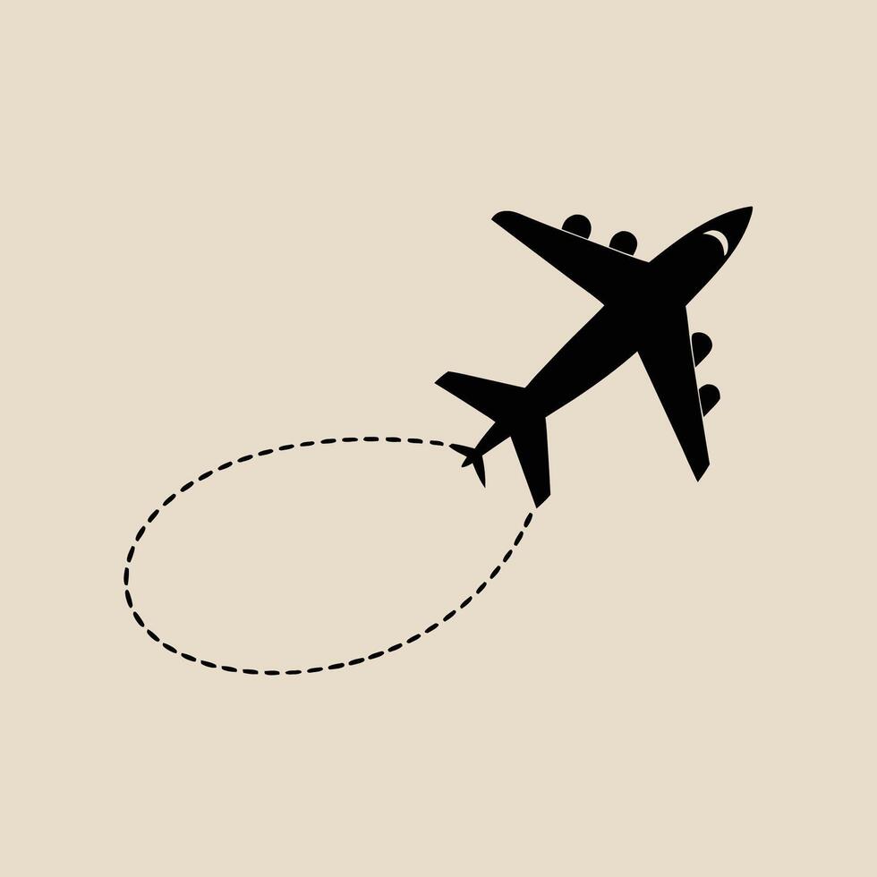 plane icon on white background vector