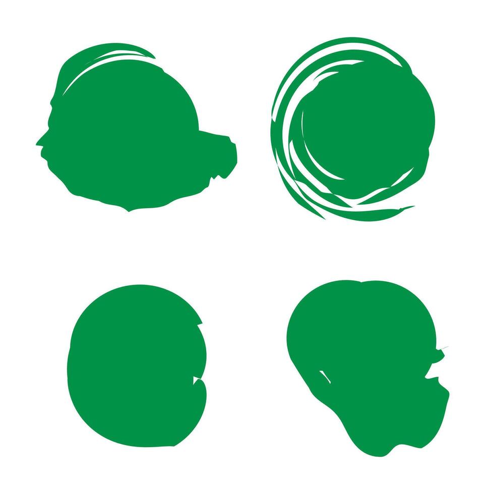 Grunge brush stroke shapes elements design. illustration vector