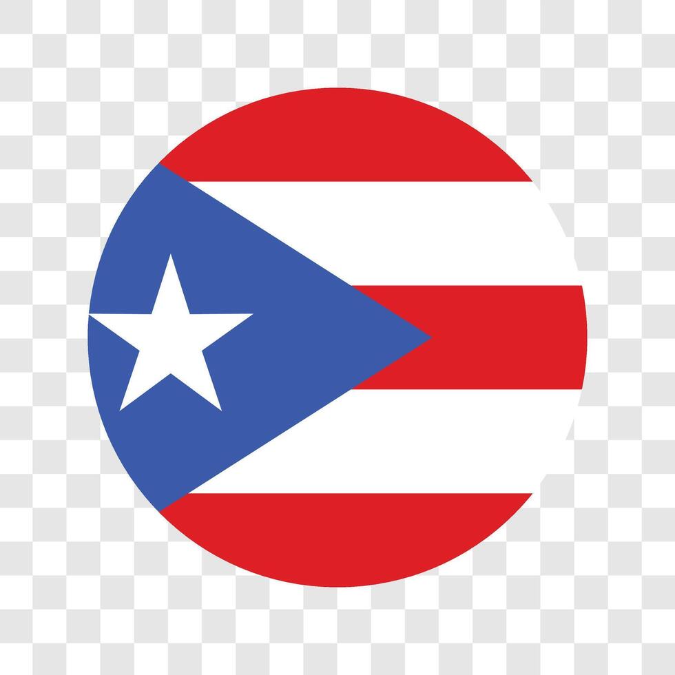 Puerto Rico flag circle shape. illustration vector
