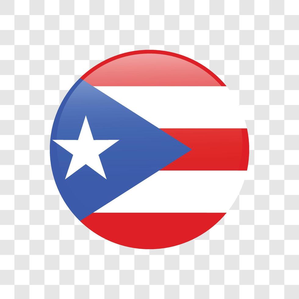 Puerto Rico flag circle shape. illustration vector