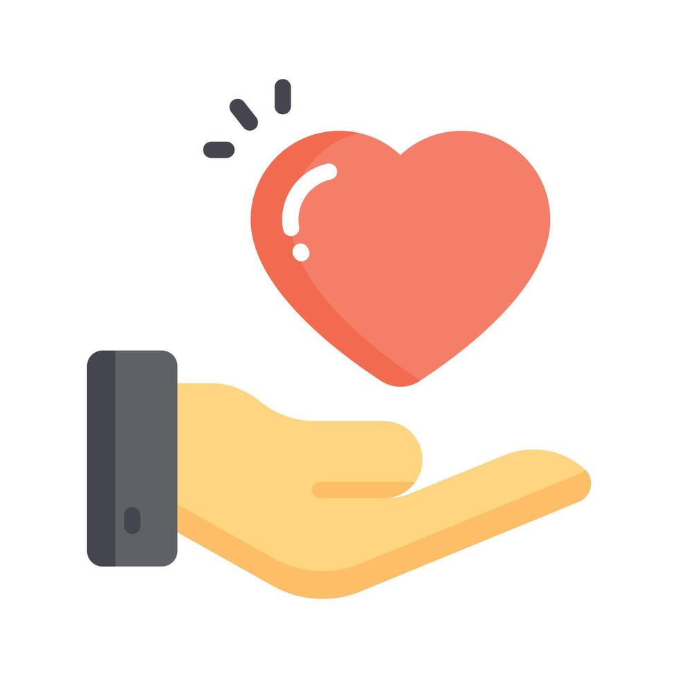 Hand holding a heart, symbolizing empathy and care vector