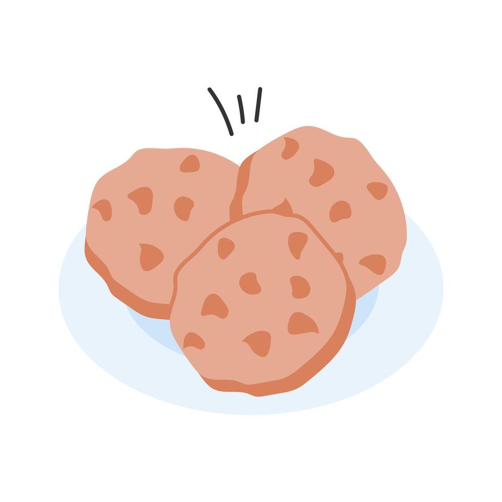 A stack of delicious cookies, dessert, bakery, and sweets vector