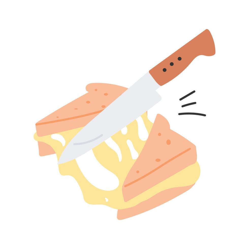 Tasty sandwich with fresh fillings, perfect for lunch vector