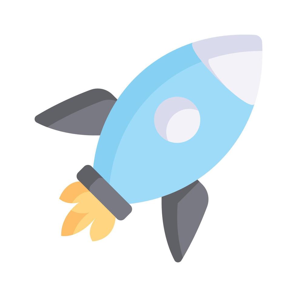 Rocket icon, symbolizing the start or launch of a project vector