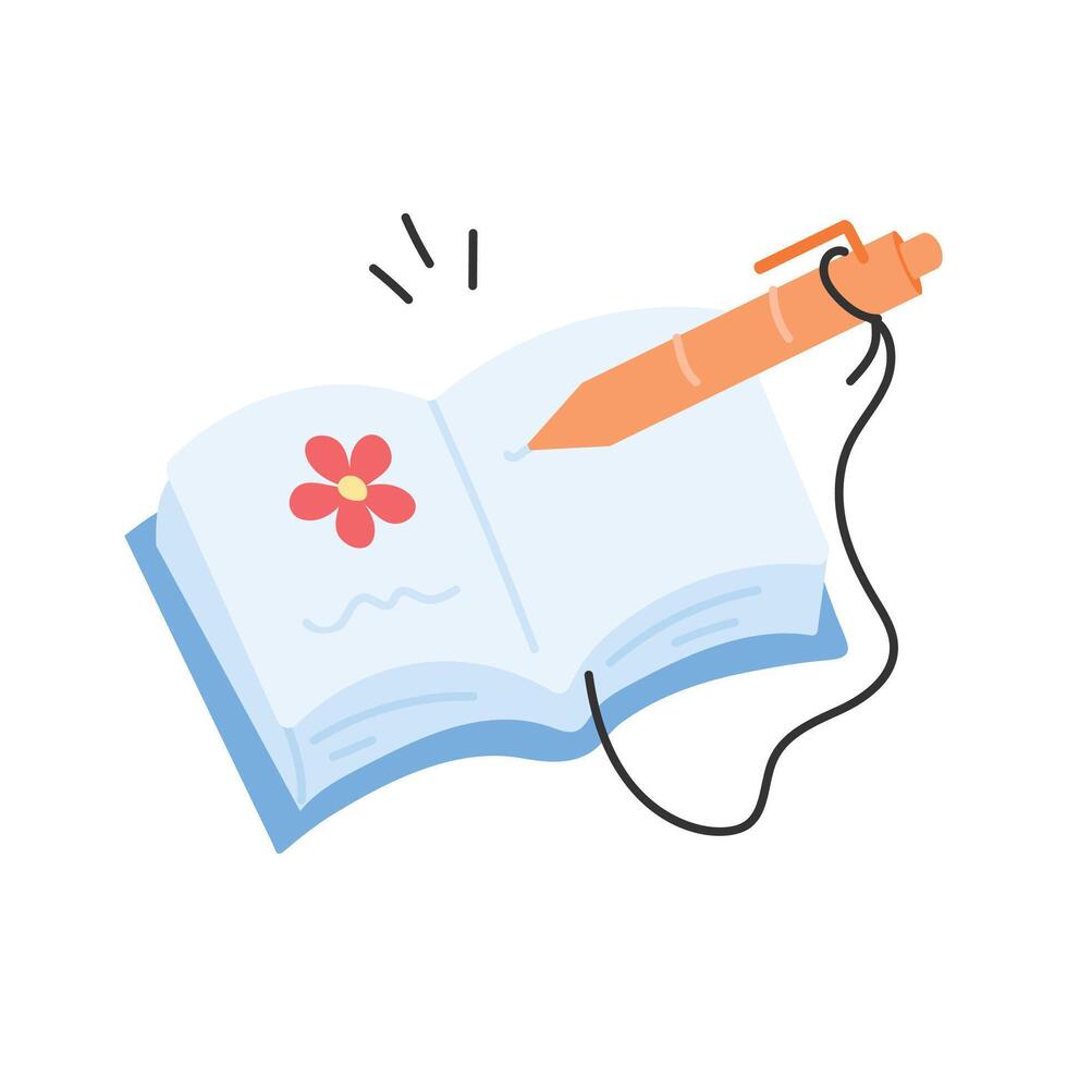 Open book and pencil representing environmental education vector