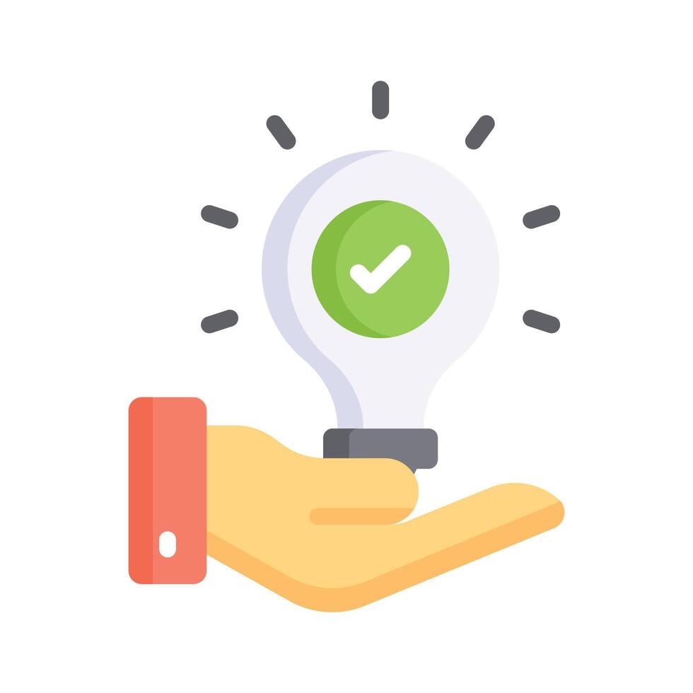 A lightbulb held by a hand, symbolizing insight and creative ideas vector