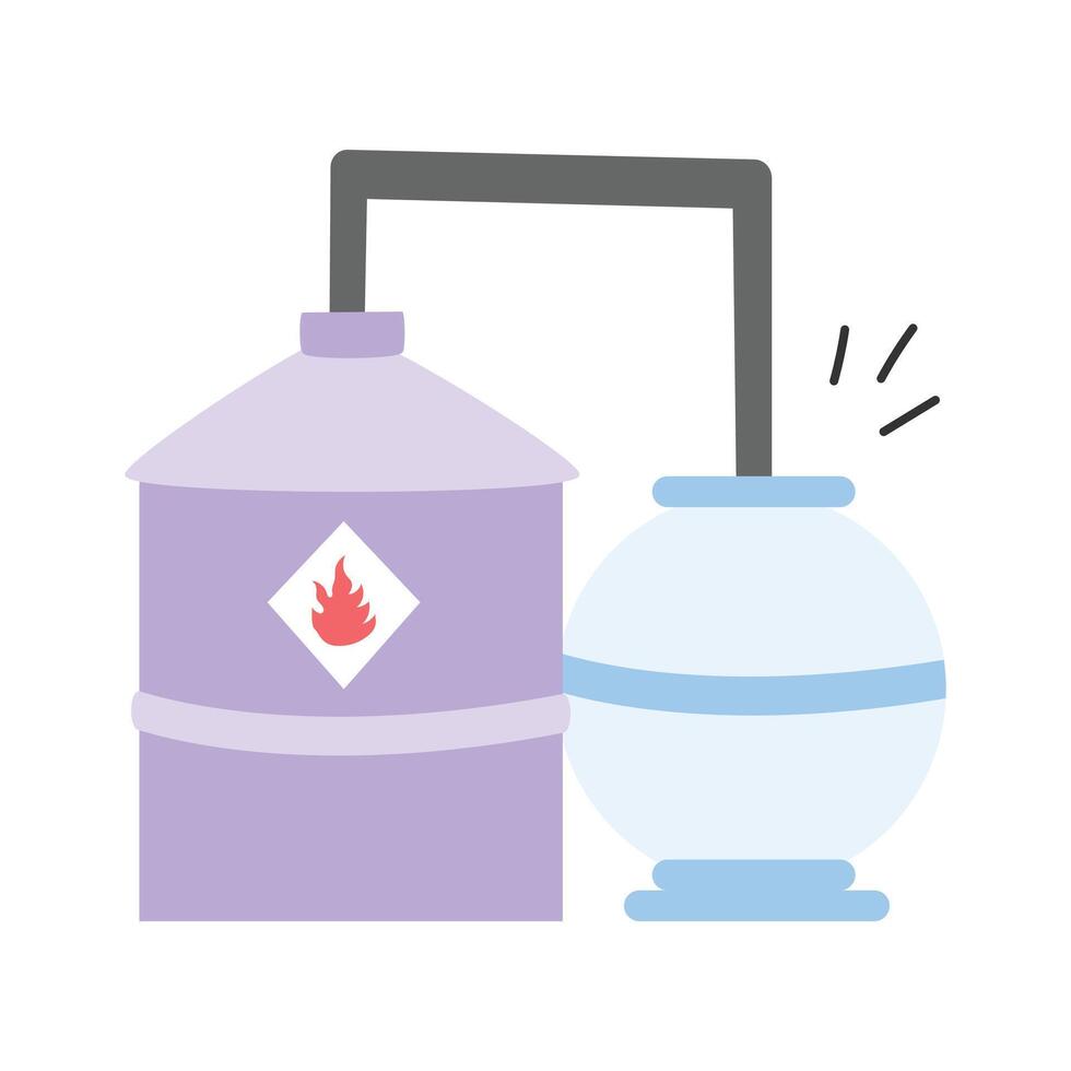 Natural gas storage design in trendy style vector