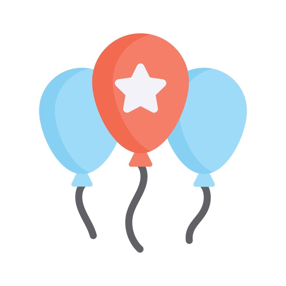 Balloons with a star, symbolizing celebration and team morale vector