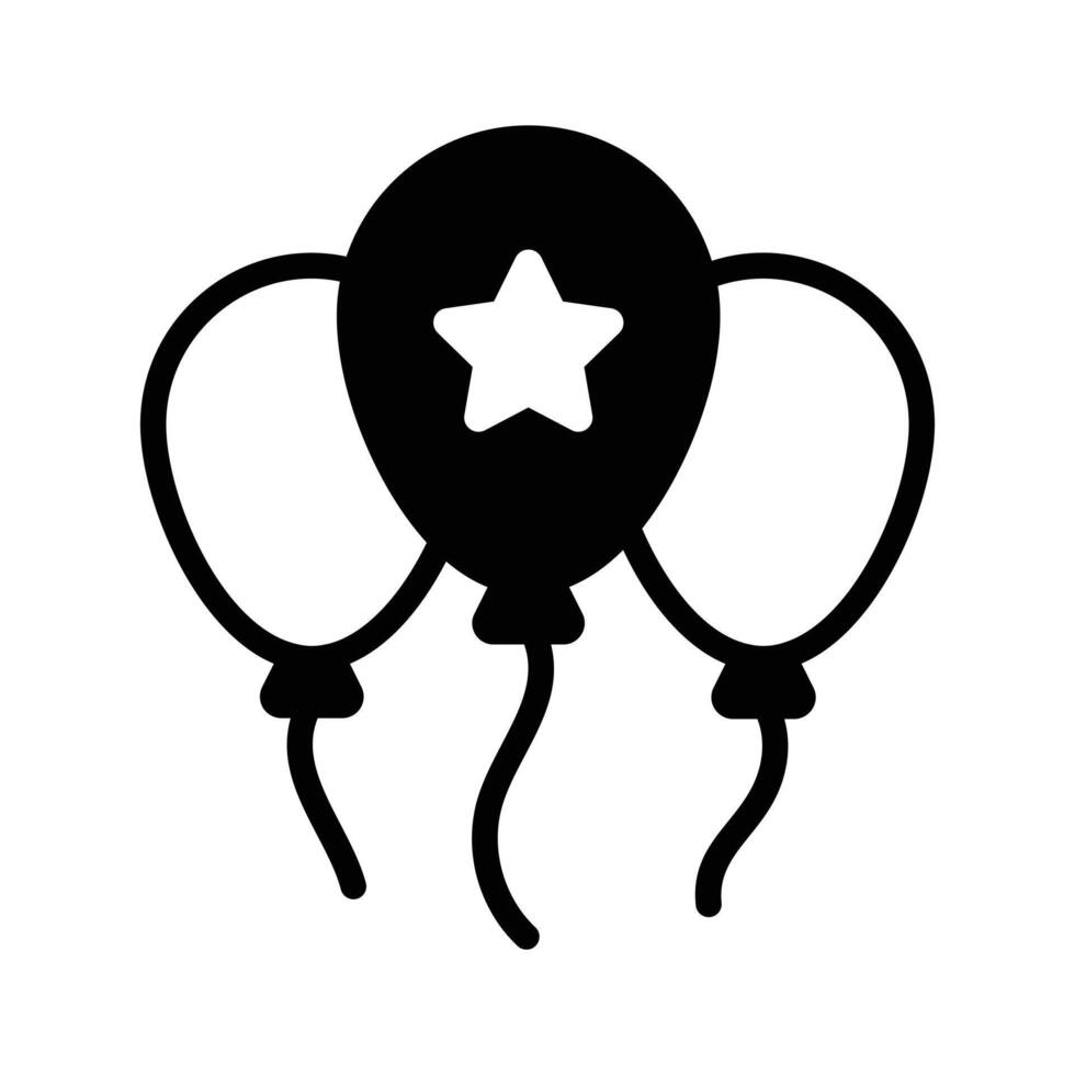 Balloons with a star, symbolizing celebration and team morale vector