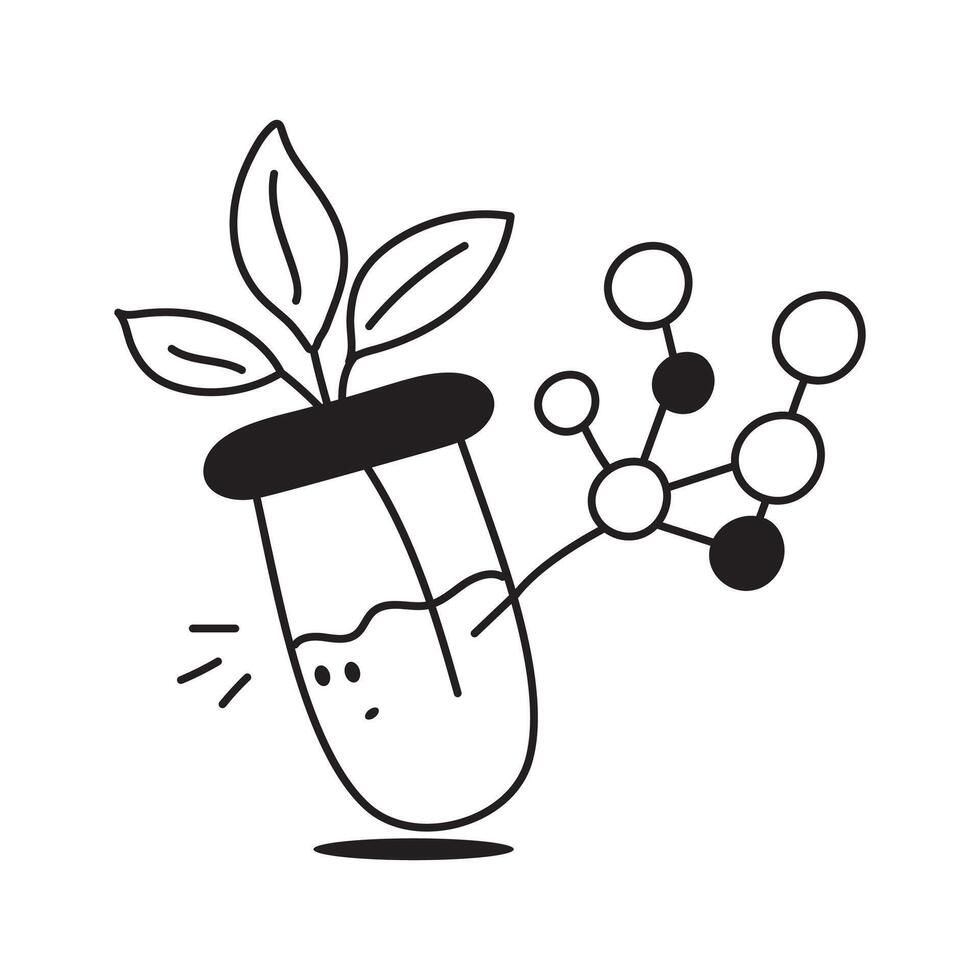 Research involving plant biology and eco friendly molecular studies vector