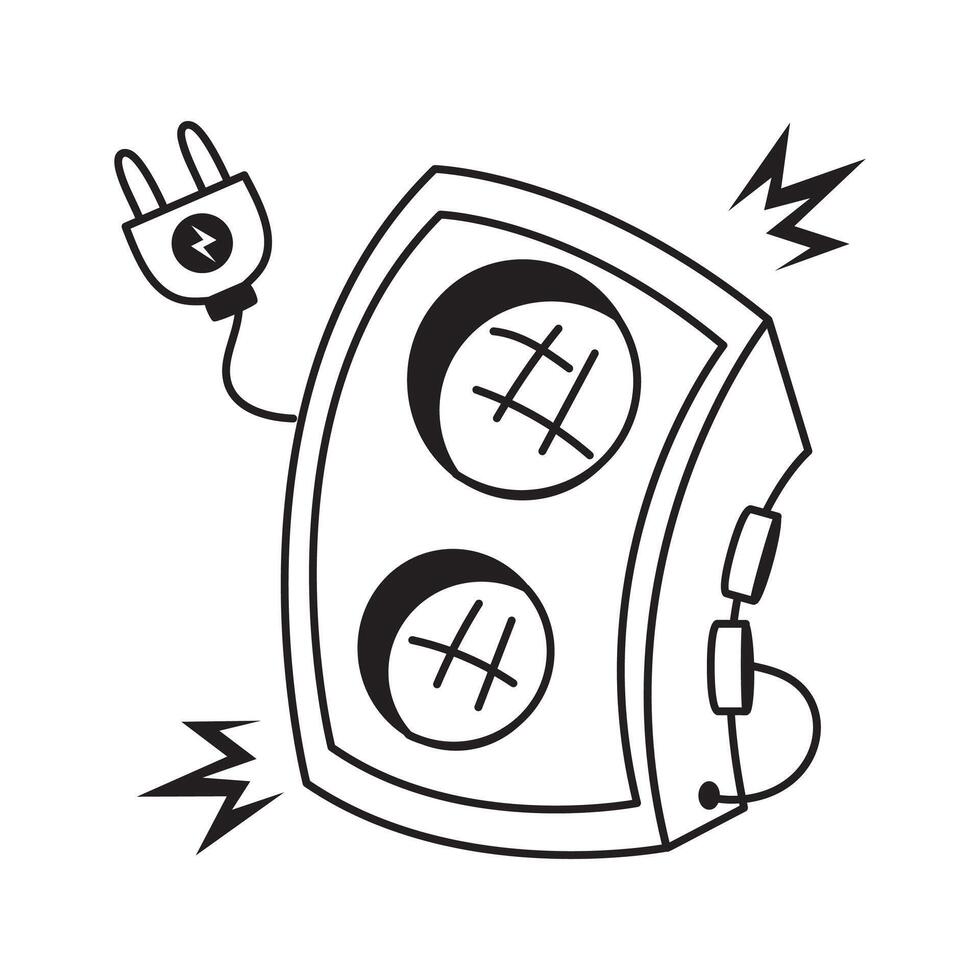 Trendy hand drawn icon of noise pollution in editale design vector