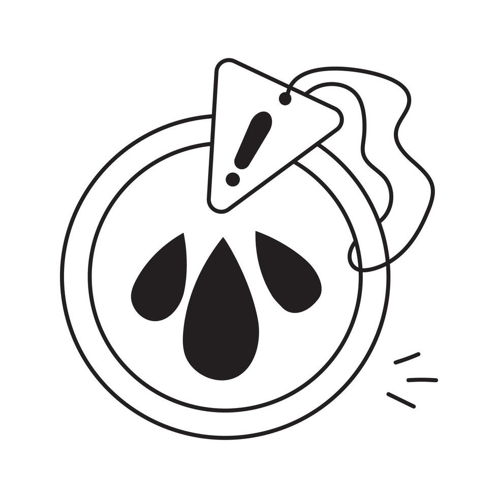 Droplet icon with oil representing water pollution issues vector