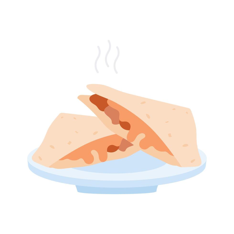 Tasty sandwich with fresh fillings, perfect for lunch vector