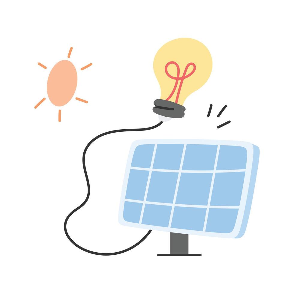 Solar panel icon representing sustainable solar energy generation vector