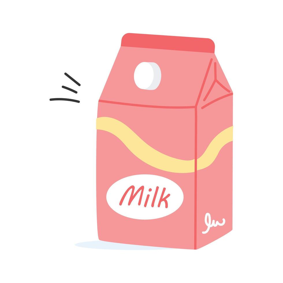 Well designed milk carton design, breakfast, dairy, grocery concept vector