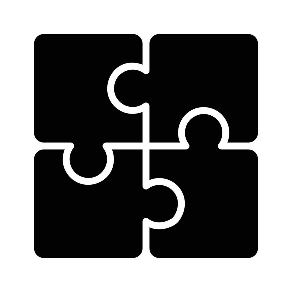 Puzzle pieces fitting together, symbolizing teamwork and collaboration vector