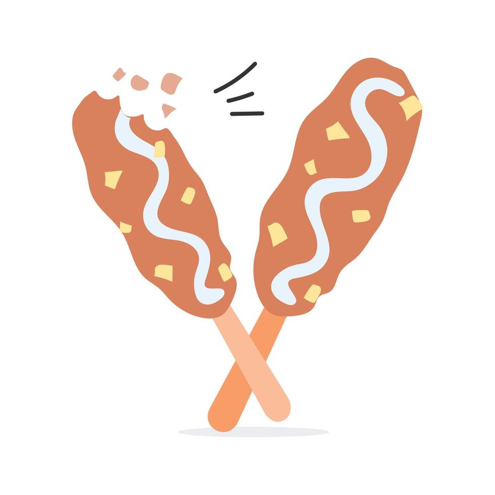 Check out this beautiful icon of corn dogs in trendy style vector