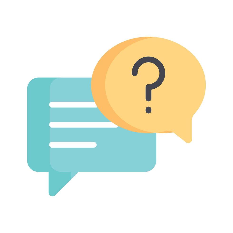 Speech bubble with question mark, symbolizing asking questions and inquiry vector