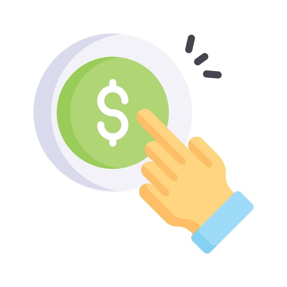 Hand holding a coin, symbolizing financial management. vector