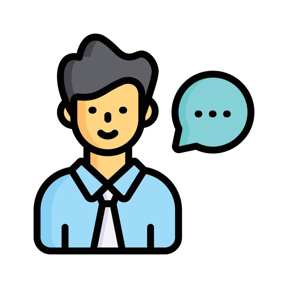 A person providing feedback through communication vector