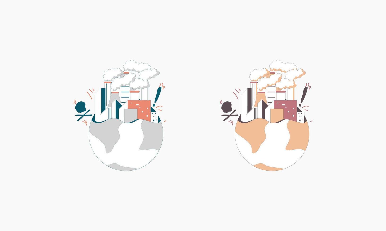 Industrial Pollution Threatening the Earth vector