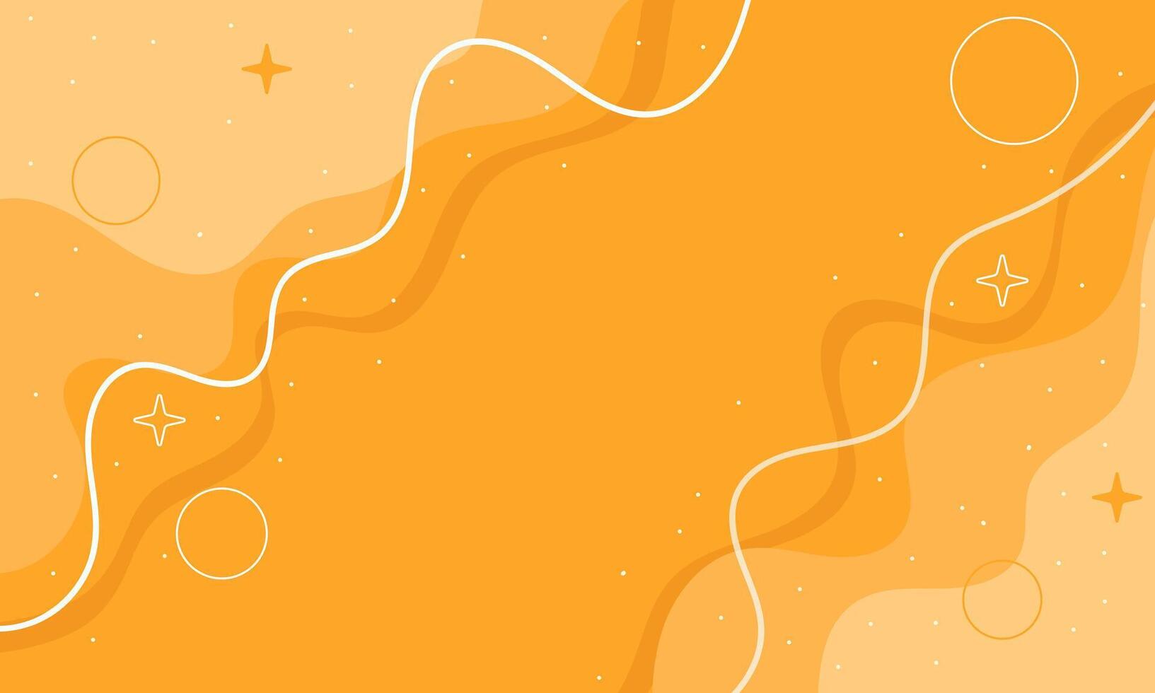 Abstract Orange Background with White Stars and Circles vector