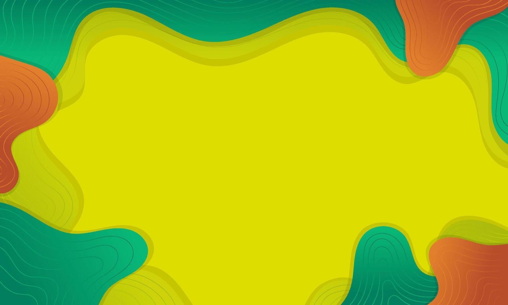 Abstract Background with Green, Yellow, and Orange Waves vector