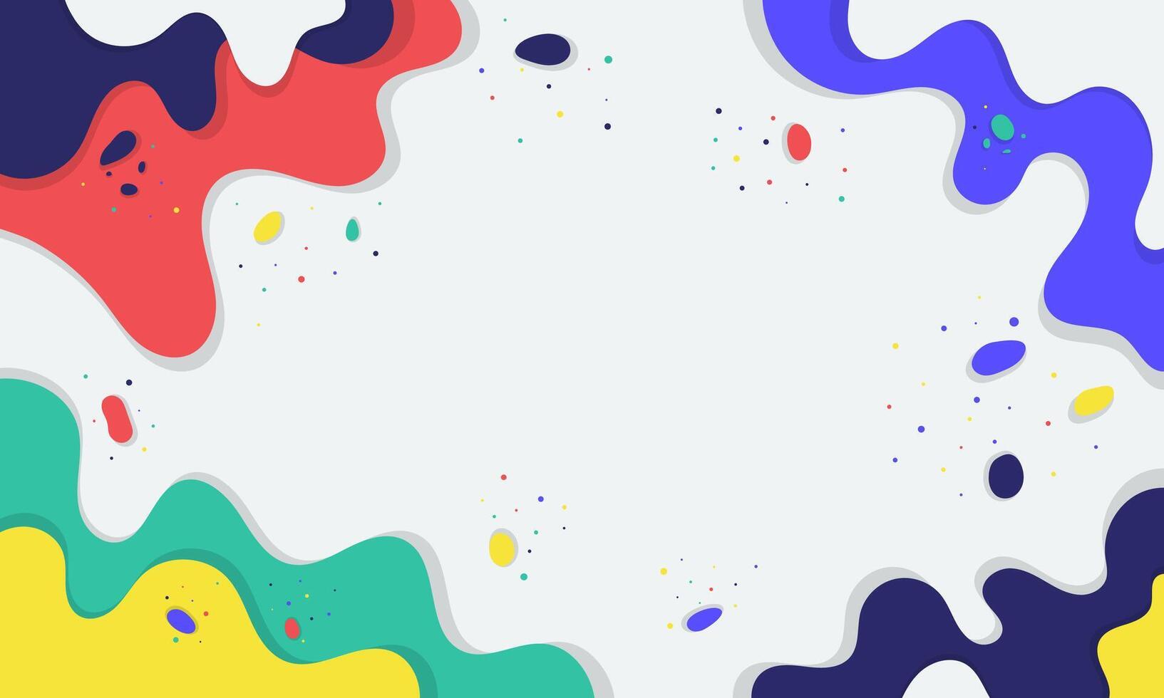 Abstract background with colorful fluid shapes and dots vector