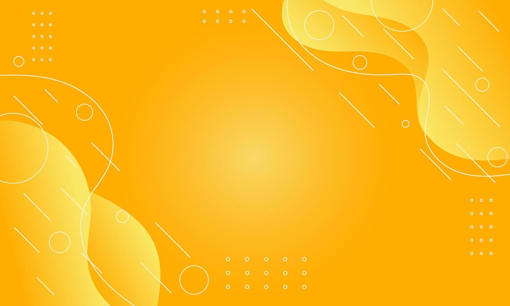 Abstract Yellow Background with White Geometric Shapes vector