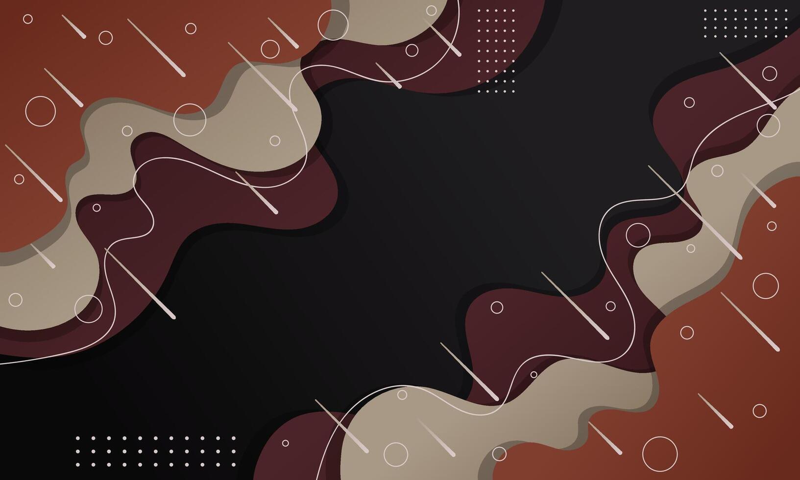 Abstract Background with Wavy Lines and Dots vector