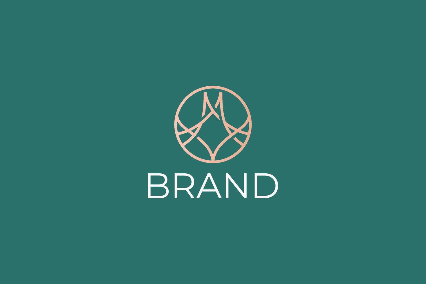 Modern and Elegant Brand Logo Design with Abstract Elements Sign Symbol vector