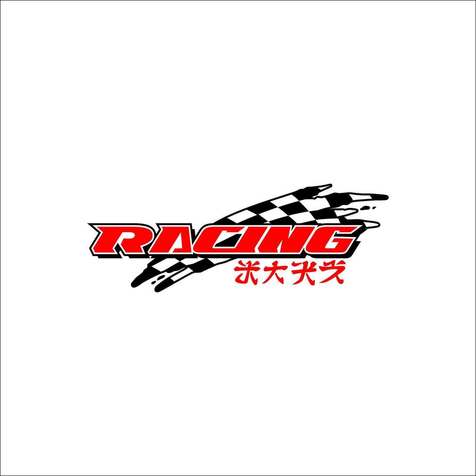 racing graffiti on a white background vector