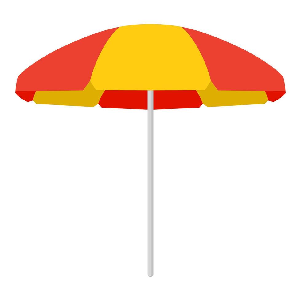Illustration of beach umbrella, summer holiday, isolated on a white background vector