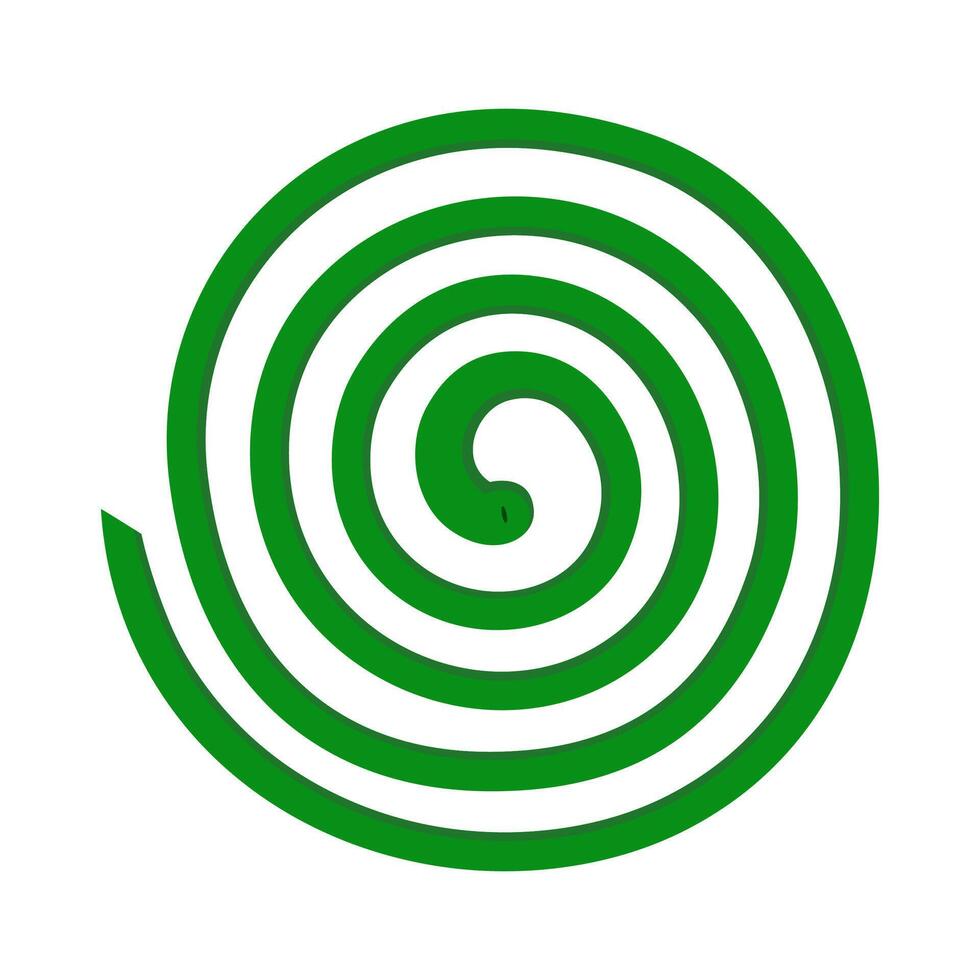 Mosquito coil, a mosquito repellent that has been commonly used by most Indonesians since ancient times, not yet burned. Illustration. Isolated on a white background vector