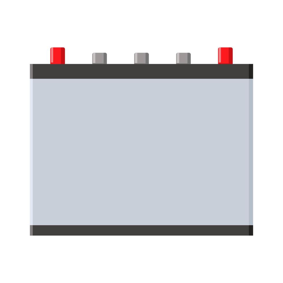 Illustration of a motorcycle battery. Isolated on a white background. Accumulator, a part of the motorcycle engine vector