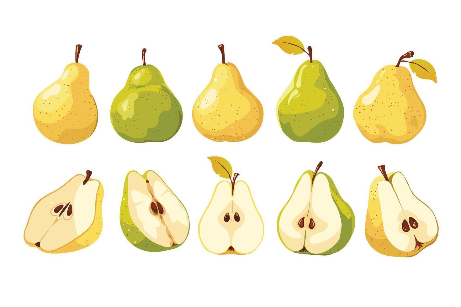 flat clipart. Sweet pear in realistic style. Easy to change colors. vector