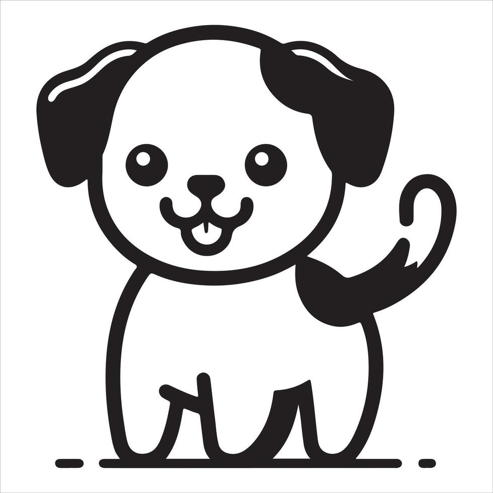 Collection of Silhouette Illustrations of Dogs and Other Animals vector