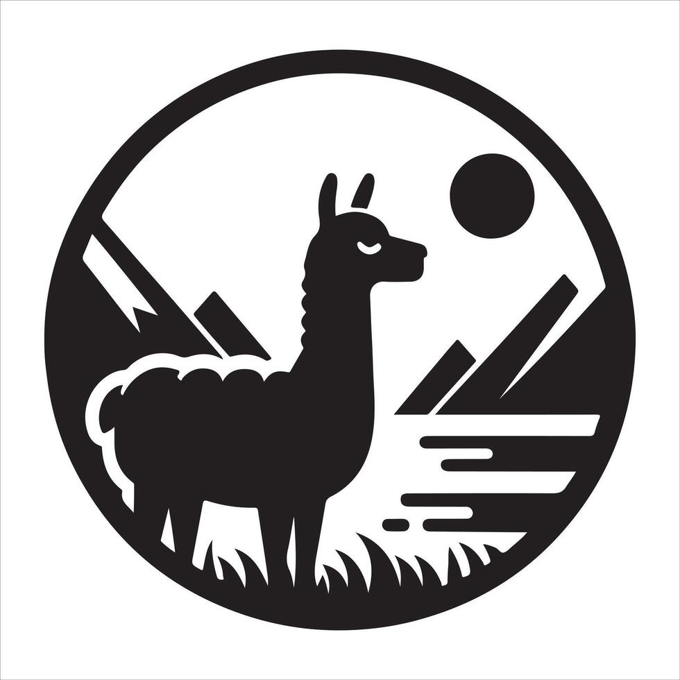 Making whimsical graphic illustrations is something Llama loves to do. vector