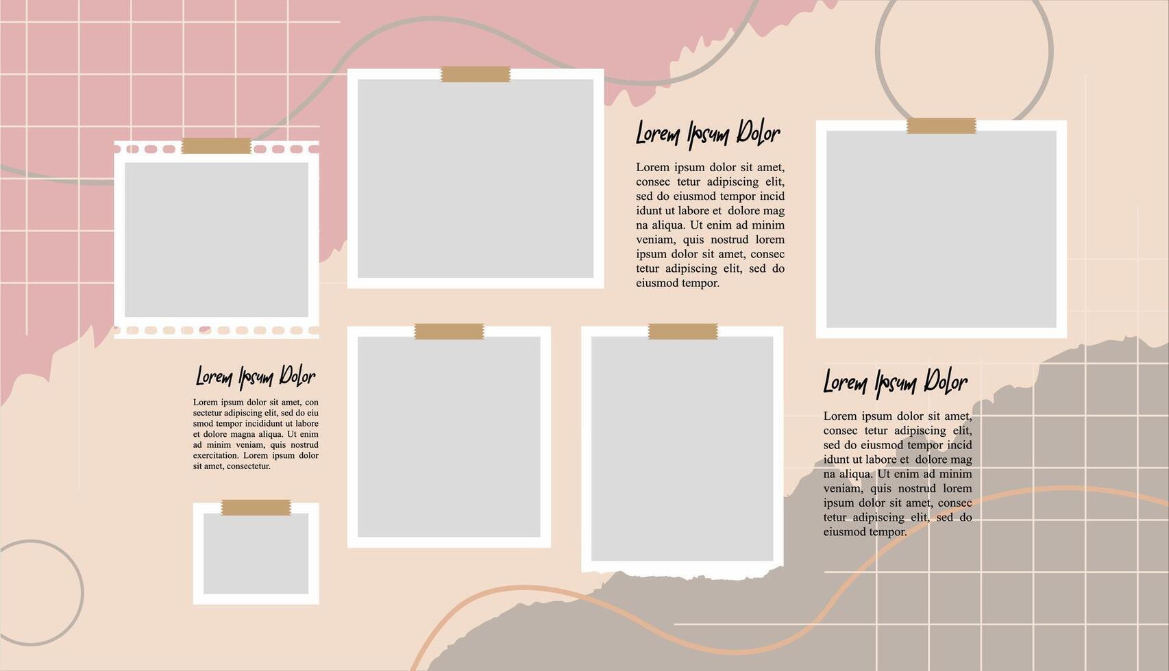 Board Collage photo effect vector