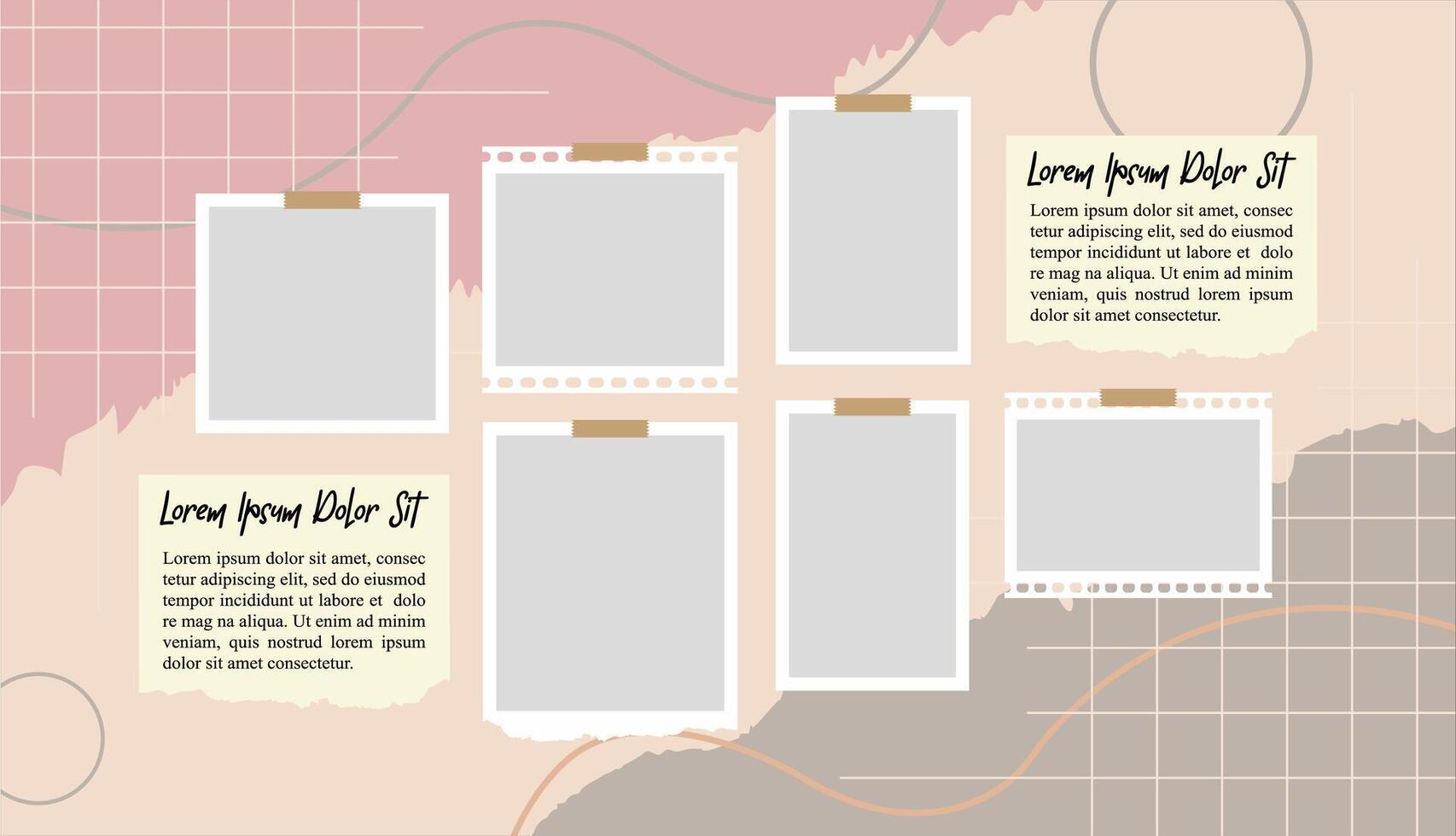 Blanck photo frame collage collection vector