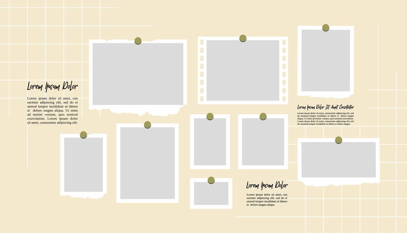 Creative Template Collage Frames for photo vector