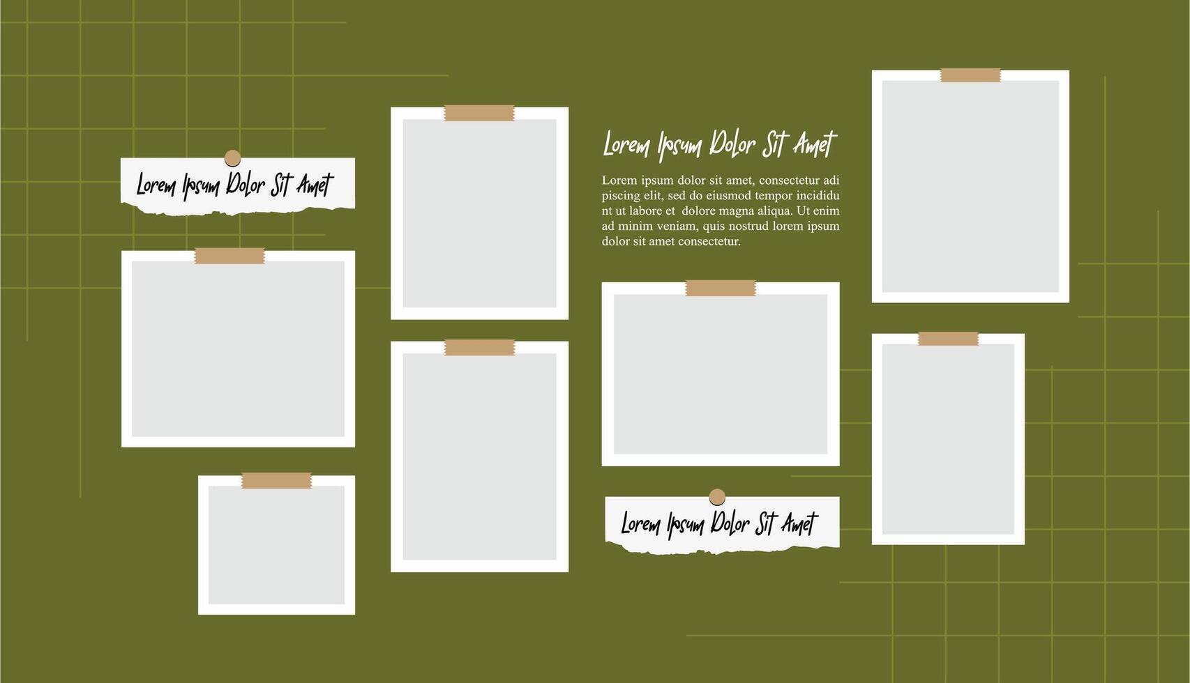 photo frames set with text space vector