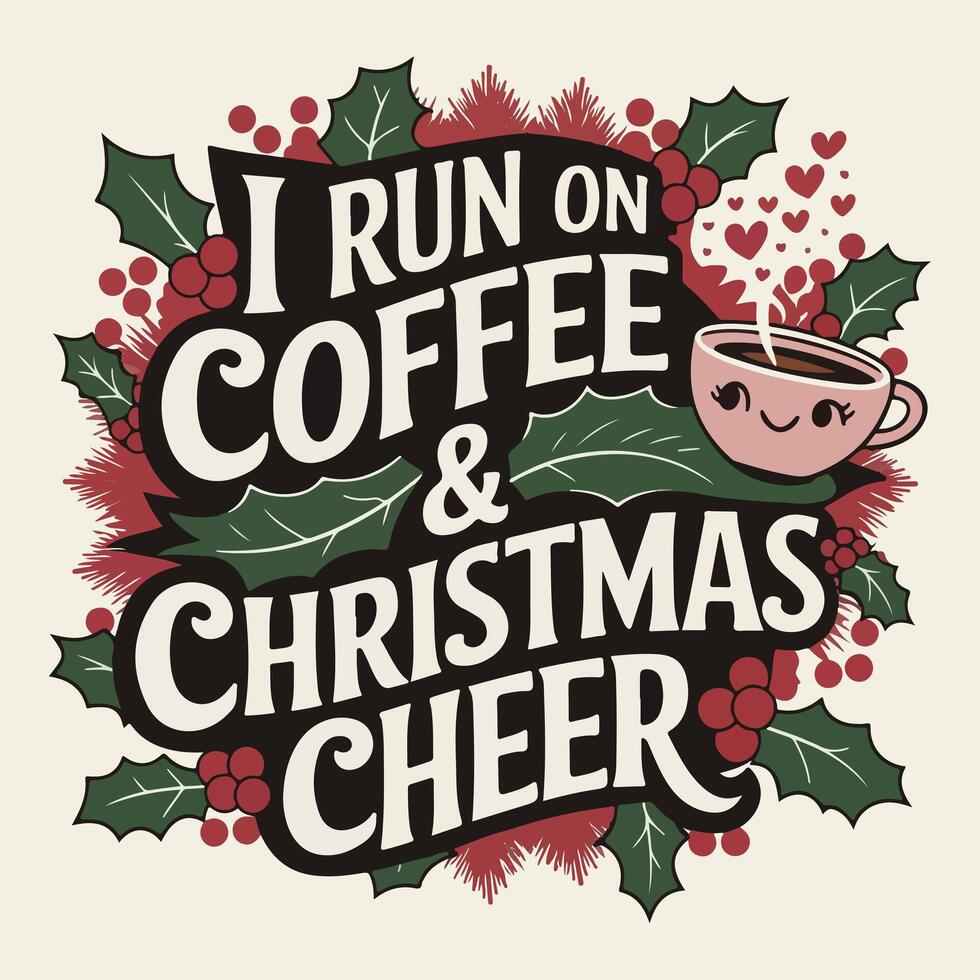 a shirt that says i run of coffee on it vector