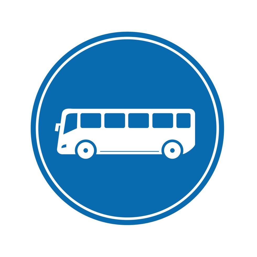 road sign icon, bus parking place. suitable for poster use and web icon vector